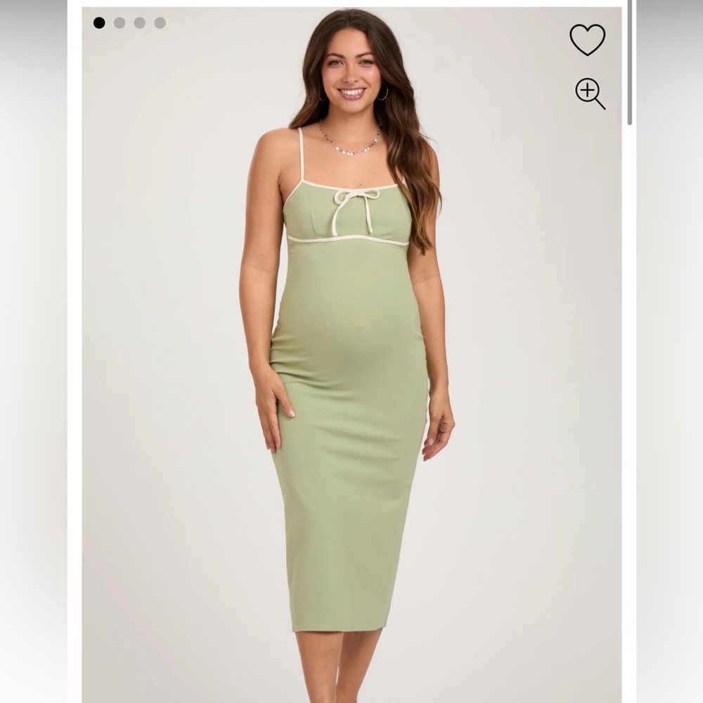 NWT PinkBlush Light Olive Contrast Bow